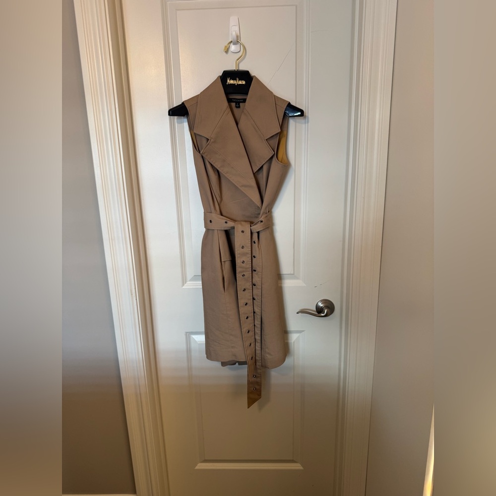 Toccin Tan Sleeveless Trench Dress